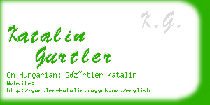 katalin gurtler business card